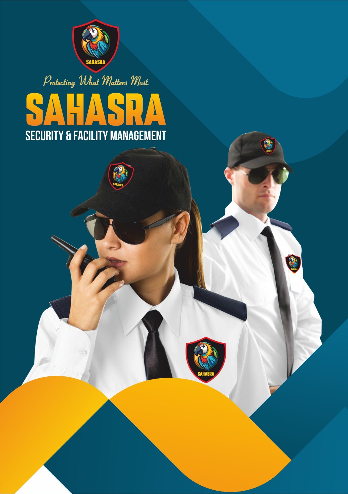 Sahasra security officers in professional uniform